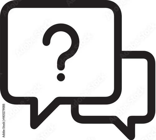 question mark speech bubble