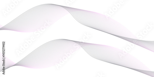 Abstract Vector Composition of Wave Lines on Transparent Background – Ideal for High-Tech Communication Designs, Big Data Reports, Research Presentations, and Business Technology Collateral