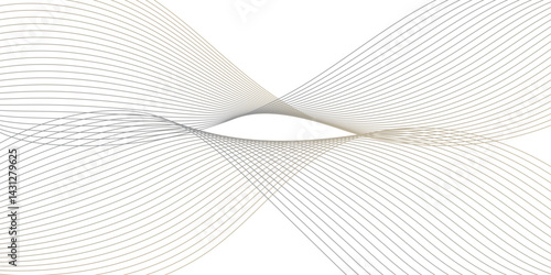 Abstract Vector Composition of Wave Lines on Transparent Background – Ideal for High-Tech Communication Designs, Big Data Reports, Research Presentations, and Business Technology Collateral