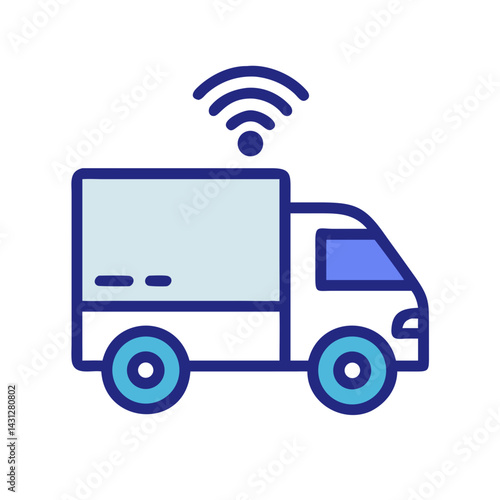 Smart Delivery Truck with WiFi, IOT Logistics, Future of Transportation