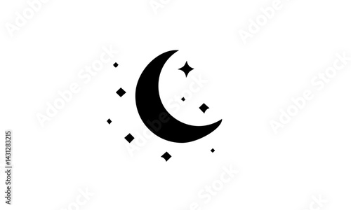 vector illustration of an abstract background with moon