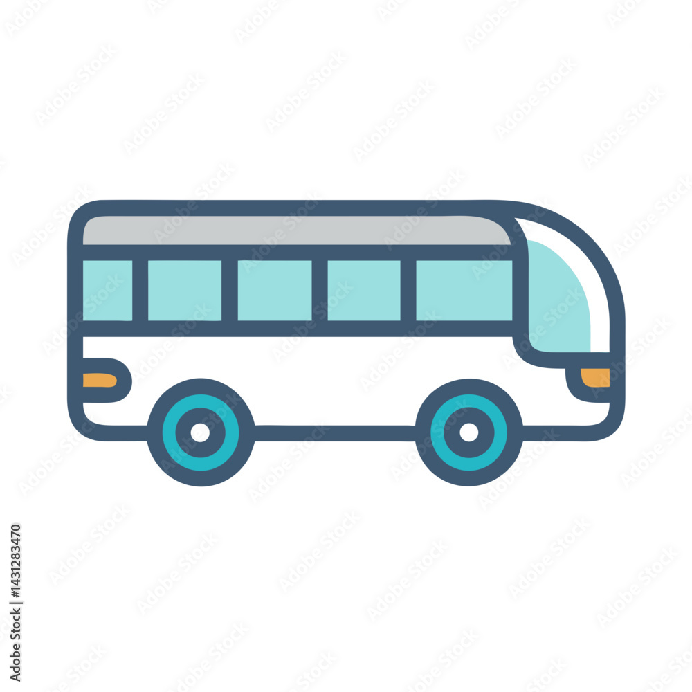 Cartoon Bus Illustration: A Transportation Vehicle for Travel and Commuting Cartoon Bus Illustration: A Transportation Vehicle for Travel and Commuting
