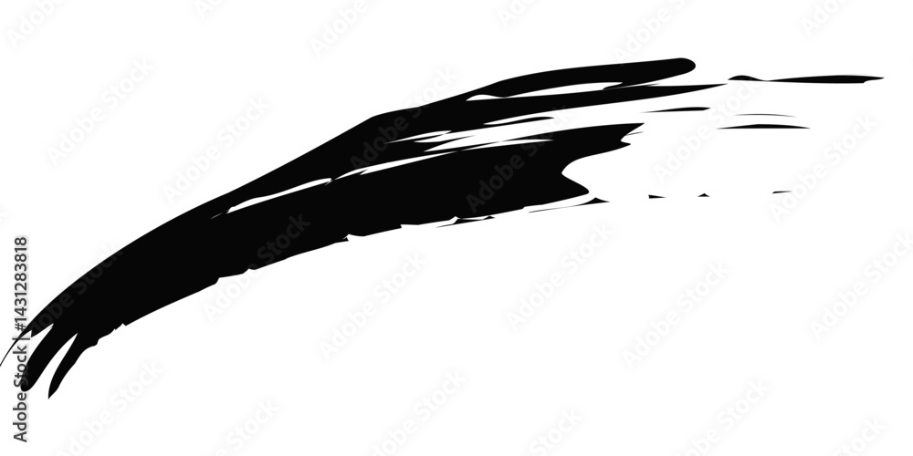 Naklejka premium Brush strokes templates, vector grunge paintbrush