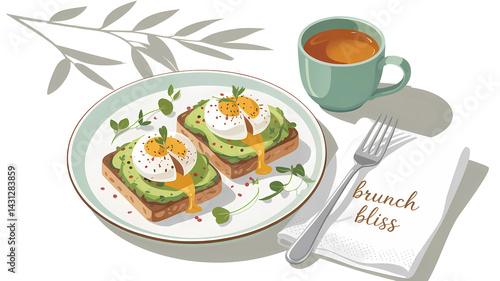 Wallpaper Mural salad with salmon and vegetables Torontodigital.ca