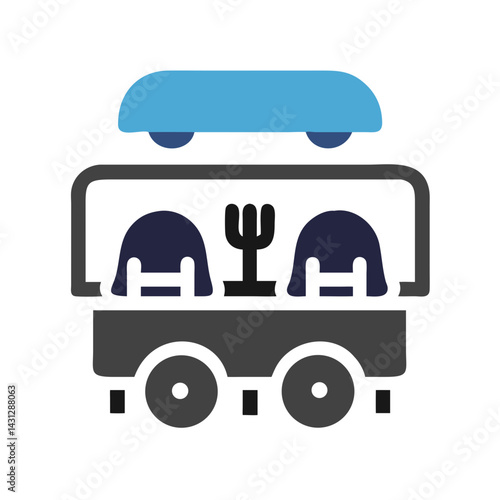Heist Trolley Illustration: Safe Transportation of Goods in a cart.