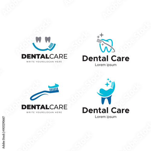 Set of Dental Care Logo Template Design Vector.