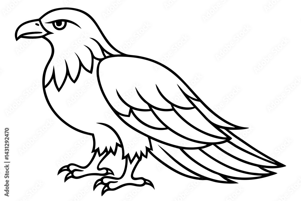 Obraz premium Soaring Eagle Linework