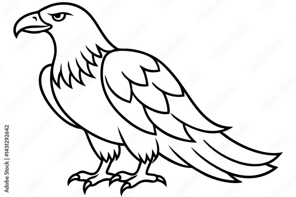 Obraz premium Soaring Eagle Linework