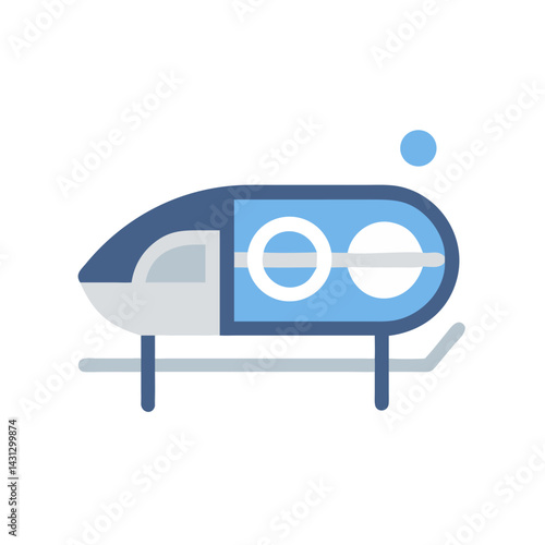 Stylized Bobsled Illustration on Black Background - Winter Sports Icon