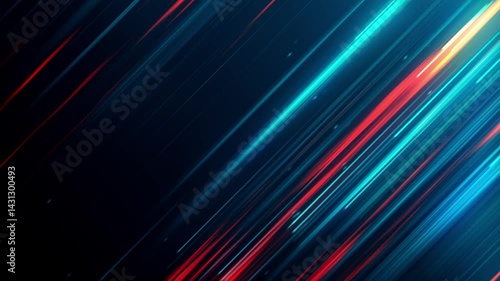 Abstract diagonal lines background. Abstract blue and orange diagonal lines with a glowing light effect.