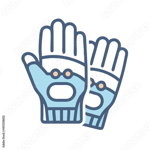 Blue Gloves, Hand Protection, Winter Wear, Protective Gear Isolated on Black Background