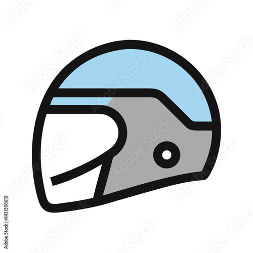 Stylized Motorcycle Helmet Graphic Illustration on Black Background