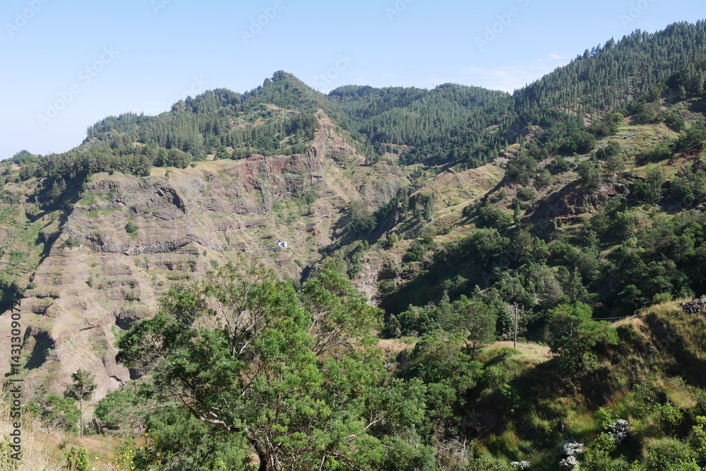 Obraz premium Landschaft auf Santo Antáo in den Kap Verden