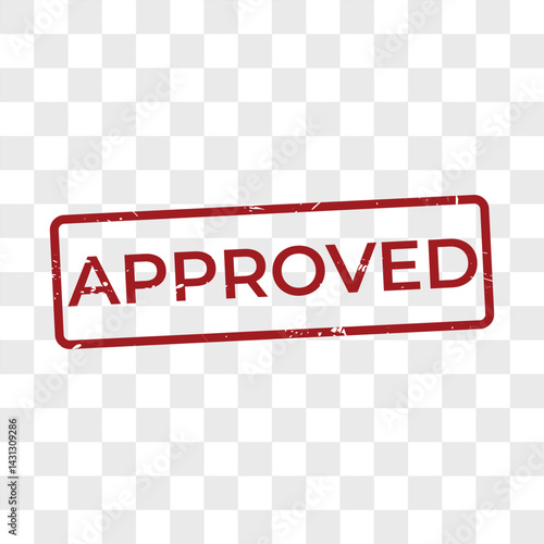 Vector illustration approved stamp red