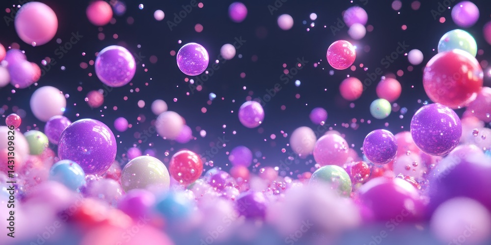 Abstract Quantum Computing Visualization with AI Algorithm Particle Swirls