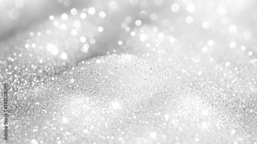 Fototapeta premium Shimmering silver glitter background.