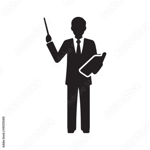 businessman holding a pen