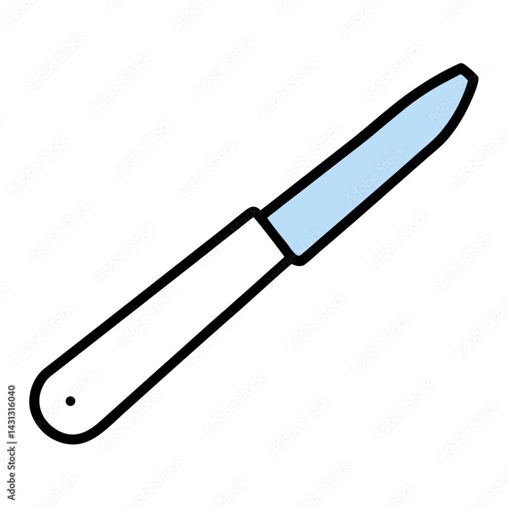 Illustration Of A Blue And White Nail File For Manicure Purposes Illustration Of A Blue And White Nail File For Manicure Purposes
