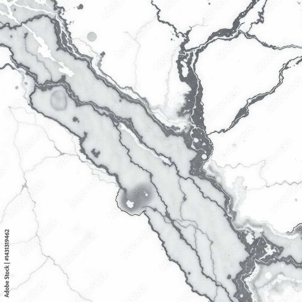 Obraz premium Elegant Gray Veining in White Marble: A Classic Design