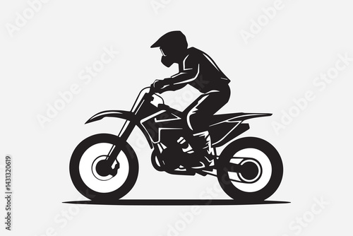 dirt bike motorcycle illustration vector