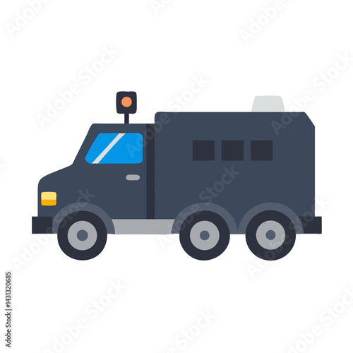 Armored Truck Illustration: Vector Image of a Security Vehicle