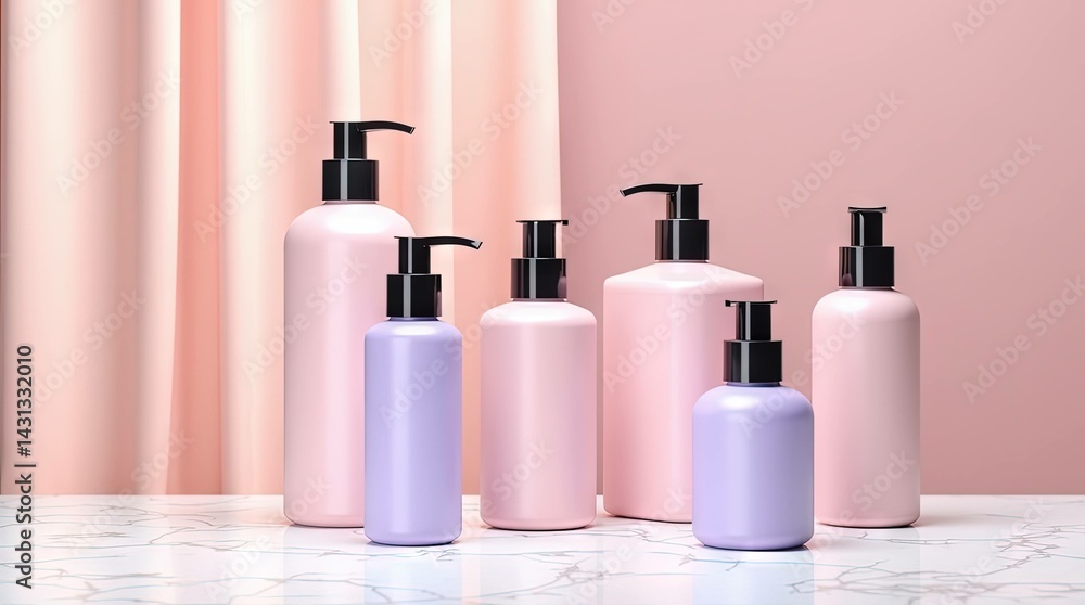 Elegant skincare products display Elegant skincare products display