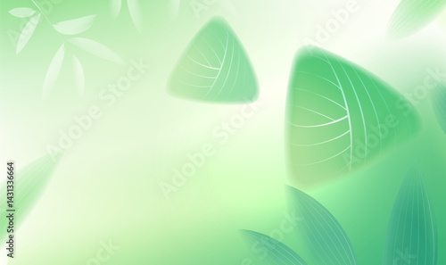 Dragon Boat Festival horizontal illustration Chinese style zongzi