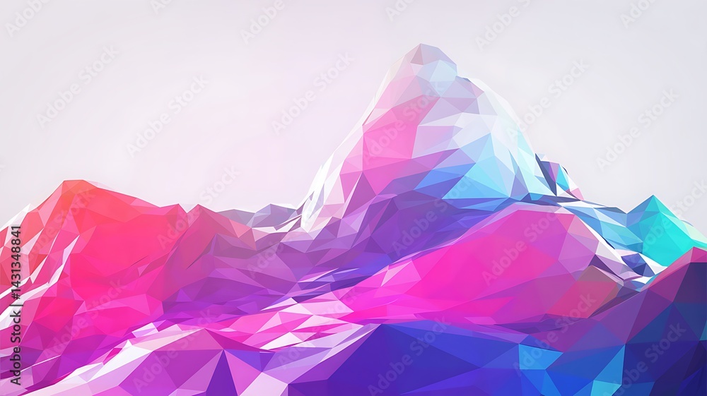 Abstract Geometric Gradient Background with Pink Purple and Blue Shapes Abstract Geometric Gradient Background with Pink Purple and Blue Shapes