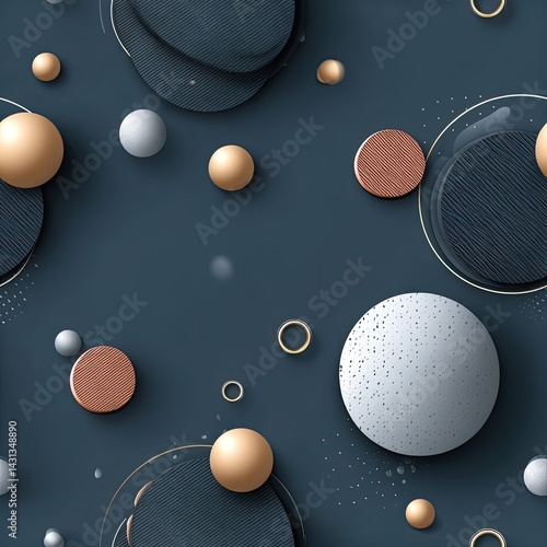 Obraz na płótnie Abstract blue background with diagonal lines and geometric shapes offers a modern design ideal for corporate presentations and layouts SEAMLESS PATTERN w salonie