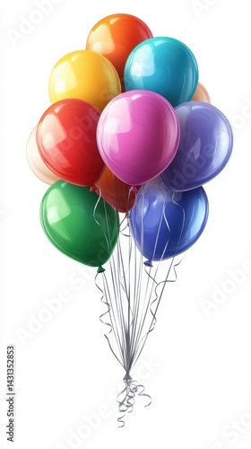 Wallpaper Mural Bright and colorful balloons floating together in the air during a festive celebration event in an outdoor setting Torontodigital.ca