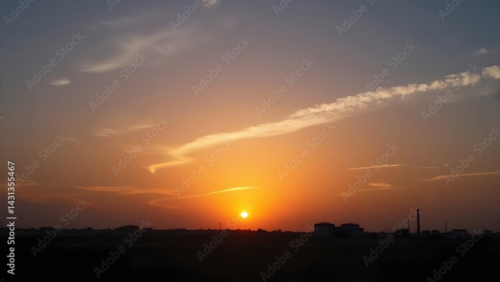 sunset over the city. sunset over the city.