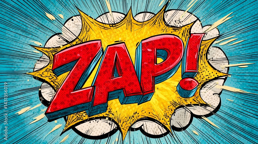 Fototapeta premium Comic book explosion sound effect