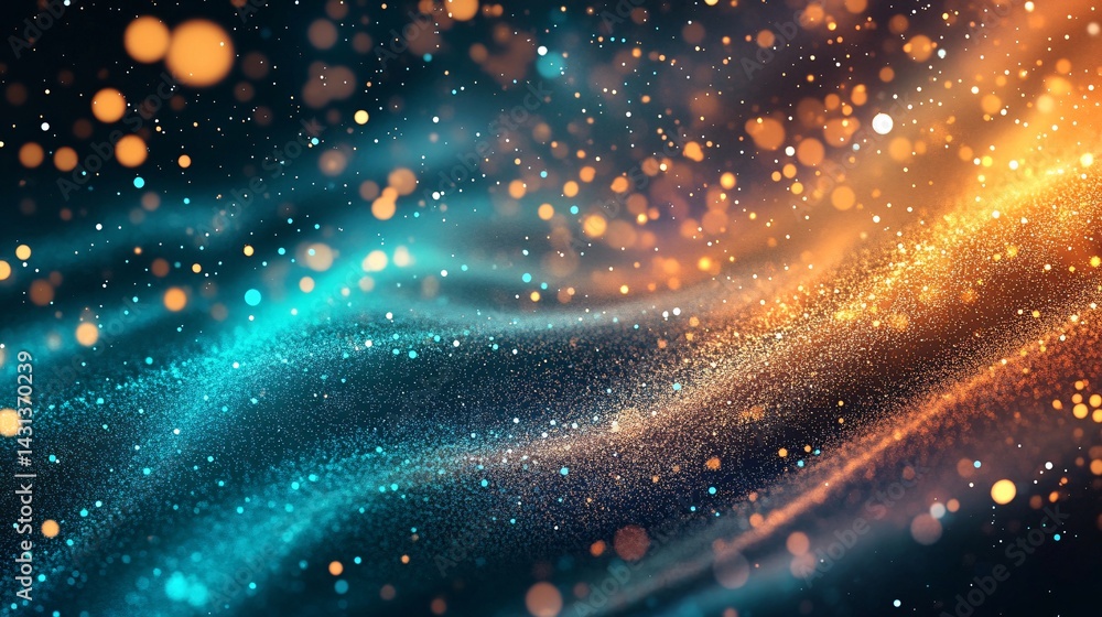 Obraz premium A Stunning Cosmic Nebula with Vibrant Teal and Coral Gradients