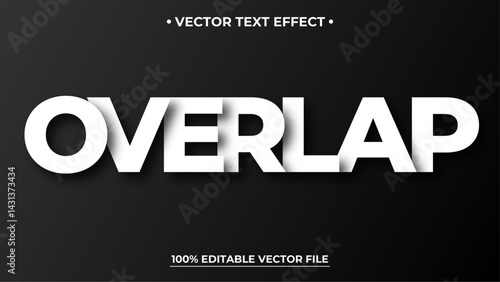 Overlapping text effect Editable font style