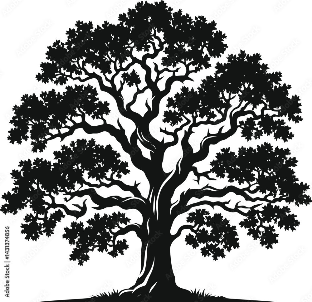 Fototapeta premium tree silhouette vector