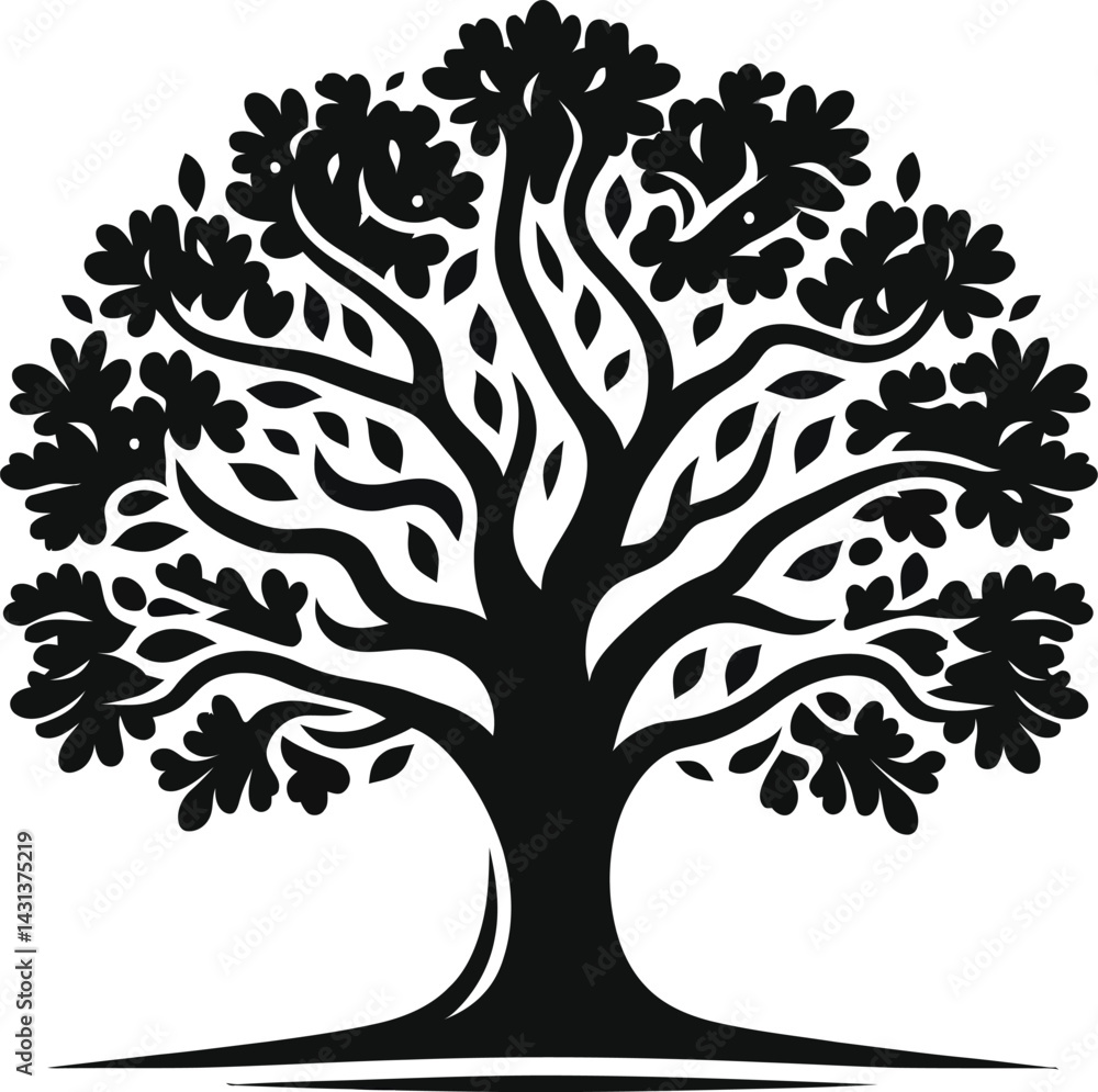 vector tree silhouette vector tree silhouette