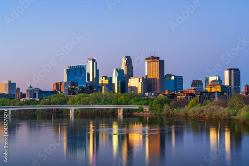 Obraz na płótnie Minneapolis, Minnesota, USA Skyline w salonie