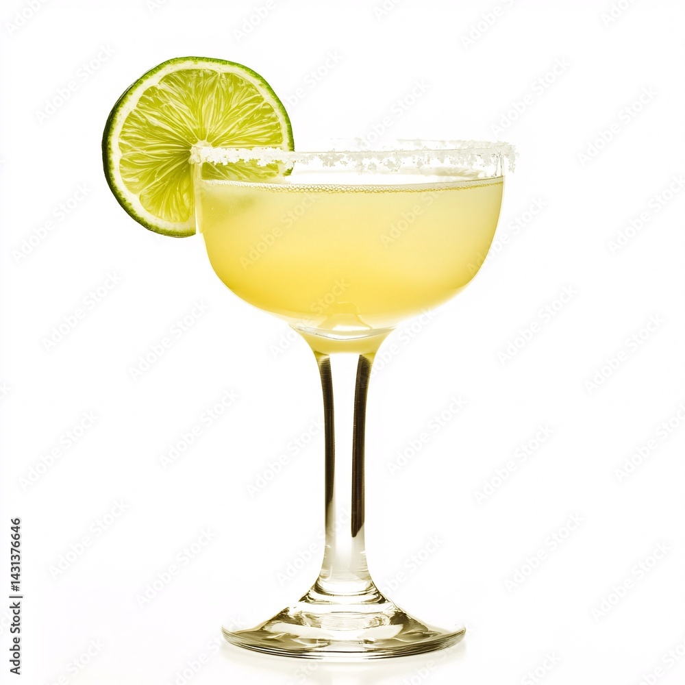 Refreshingly Cold Margarita Glass Filled with Ice and Lime Refreshingly Cold Margarita Glass Filled with Ice and Lime