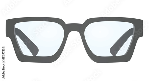 Grey  nerd glasses. vector illustration