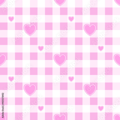 pink heart pattern Seamless geometric background