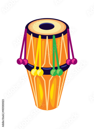 Indian Tabla Traditional Folk Drum Vibrant Festival Musical Ethnic Percussion Instrument