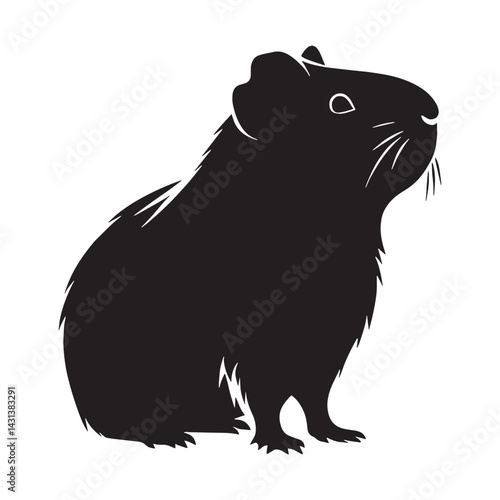 Unique guinea pig silhouette vector designed for modern logo projects – guinea pig silhouette – guinea pig vector – guinea pig illustration – silhouette of guinea pig – guinea pig icon

