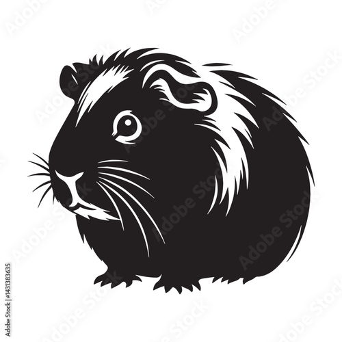 High-definition guinea pig silhouette vector ideal for print and web use – guinea pig silhouette – guinea pig vector – guinea pig illustration – silhouette of guinea pig – guinea pig icon

