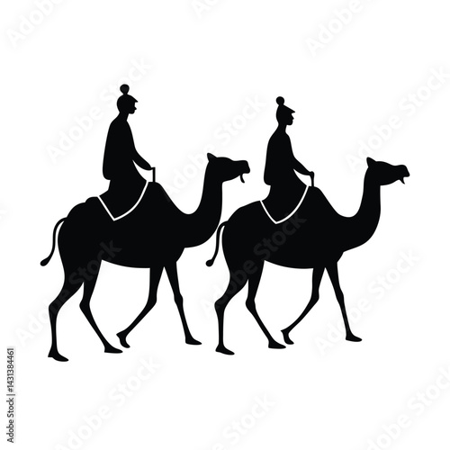 camels in the desert