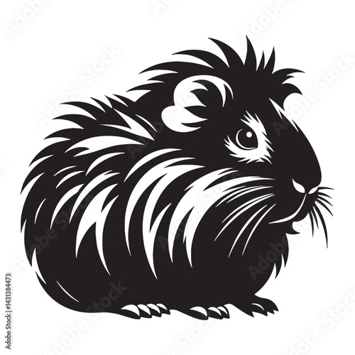 Elegant guinea pig vector silhouette created for professional design use – guinea pig silhouette – guinea pig vector – guinea pig illustration – silhouette of guinea pig – guinea pig icon


