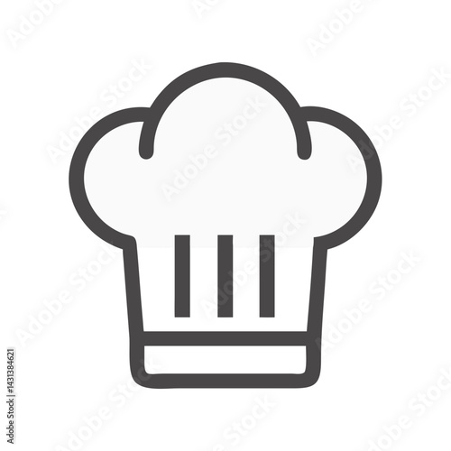 Chef Hat Image with Simple Style for Cookbook Illustration