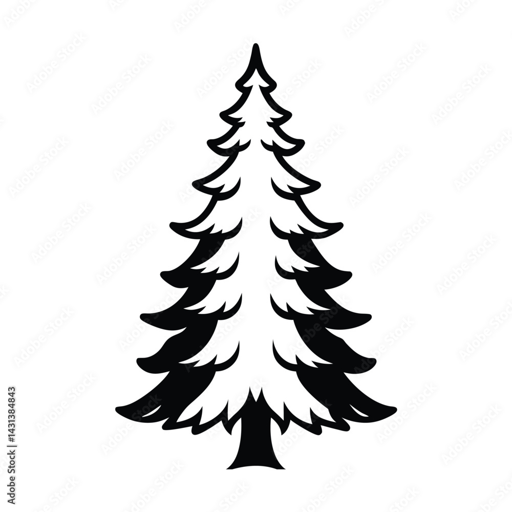 Obraz premium christmas tree vector illustration