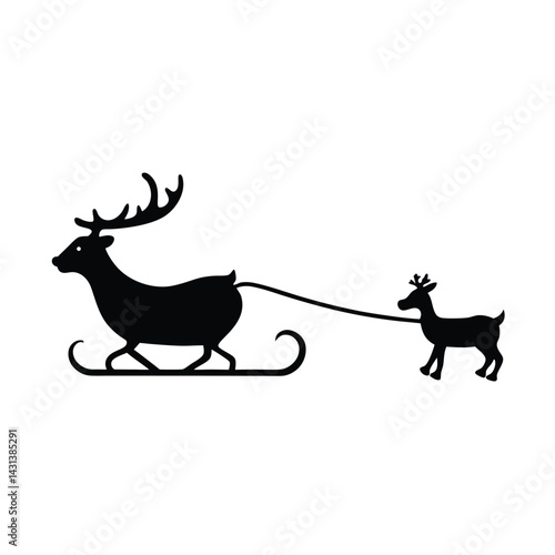santa claus and reindeer