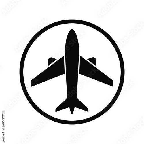 airplane travel stencil icon vector illustration
