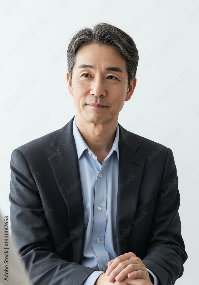 Confident Middle-Aged Asian Businessman Portrait Confident Middle-Aged Asian Businessman Portrait